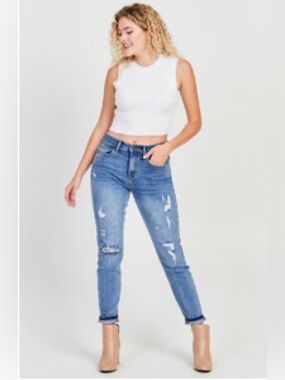 Altar'd State Light Blue Distressed Skinny Jeans